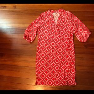 Banana Republic Orange Geometric Sheath Dress